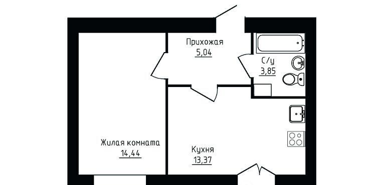 квартира г Череповец р-н Зашекснинский 107-й мкр, Грин Вилль жилой комплекс фото 1