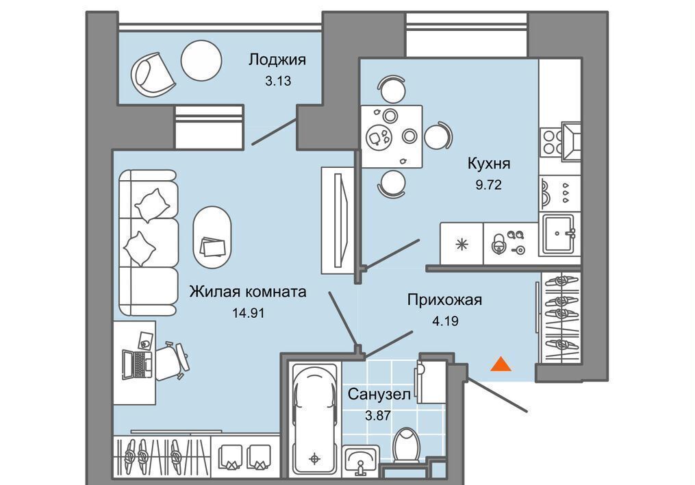 квартира г Киров р-н Ленинский ул 4-й Пятилетки 82 ЖК «Зарядное» фото 1