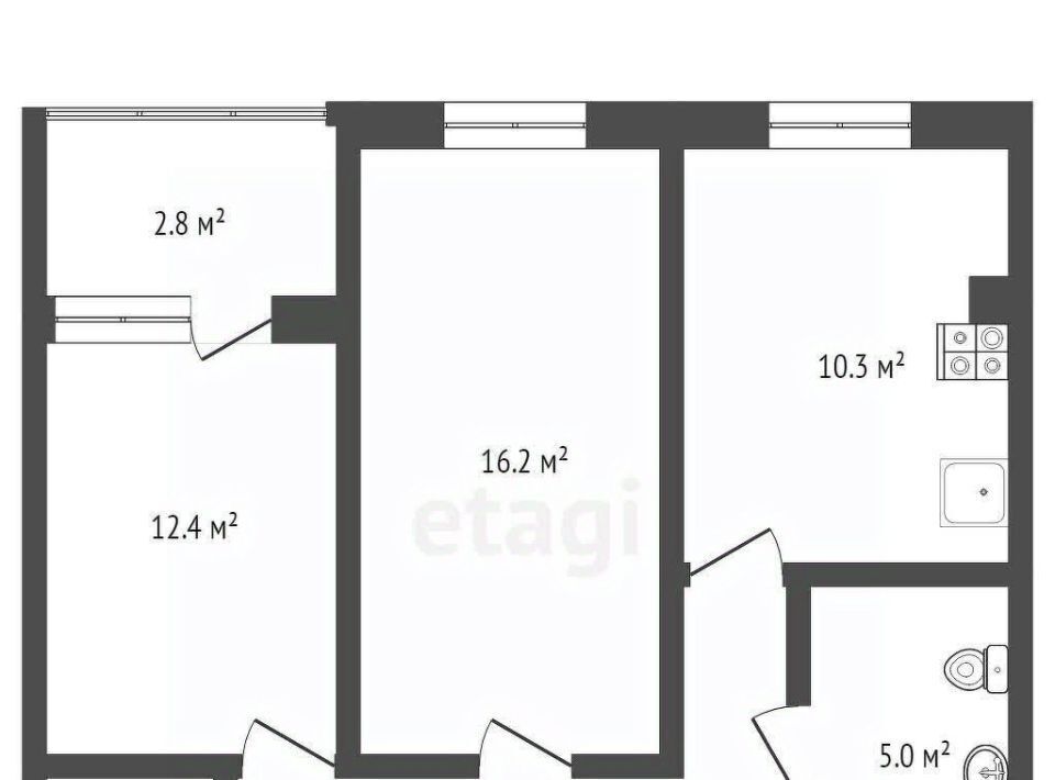 квартира г Тюмень р-н Центральный ул Ветеранов труда 9а фото 2