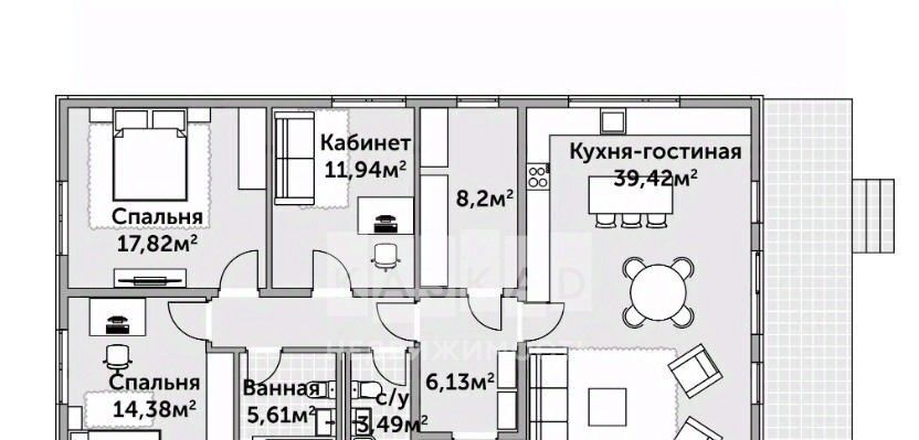 дом городской округ Раменский Ольховка Кантри Клаб кп, 71 фото 2