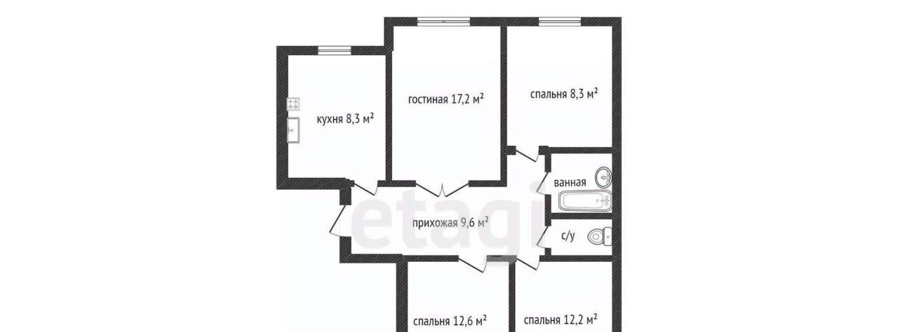 квартира г Смоленск р-н Промышленный ул Марии Октябрьской 18 фото 2