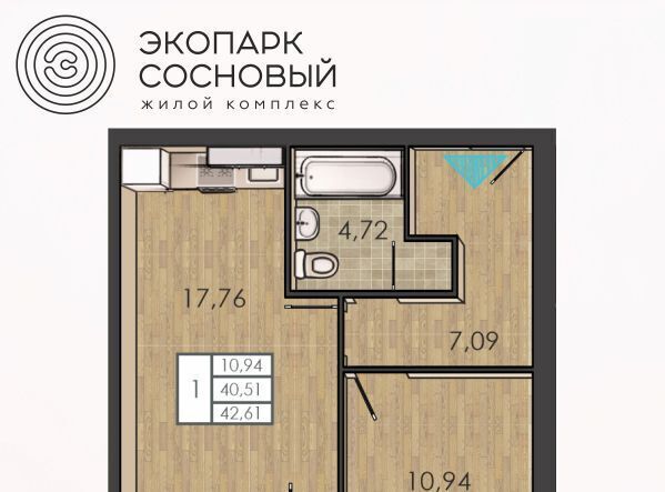 квартира г Пермь р-н Ленинский ул Борцов Революции 1ак/5 экопарк Сосновый фото 1