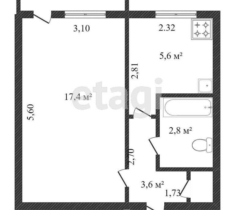 квартира г Хабаровск р-н Индустриальный ул Калараша 15 1-й микрорайон фото 15