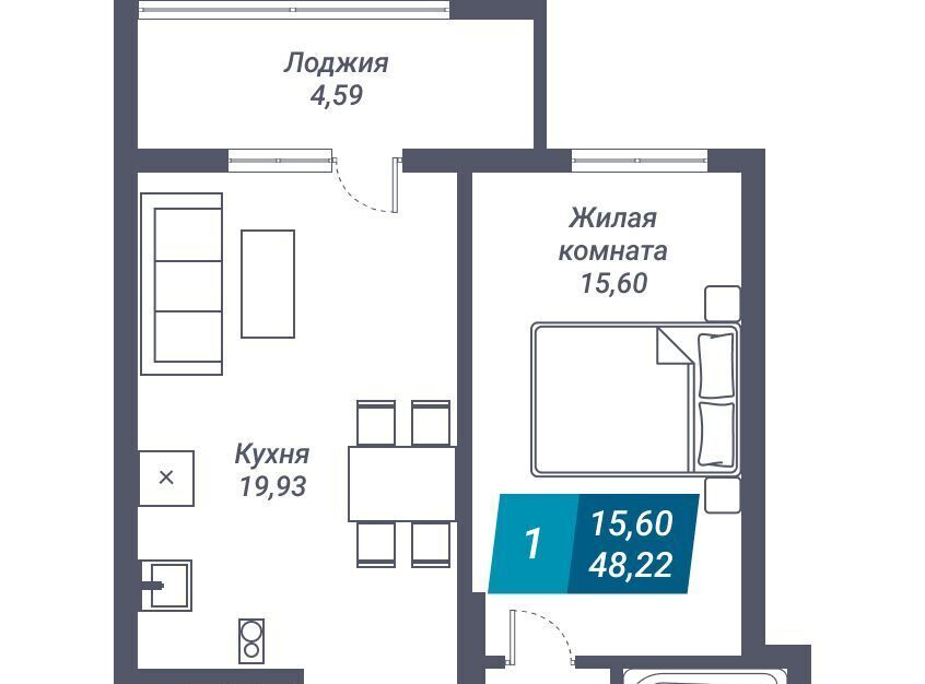 квартира г Новосибирск р-н Дзержинский Берёзовая роща ул Королева 19 фото 1
