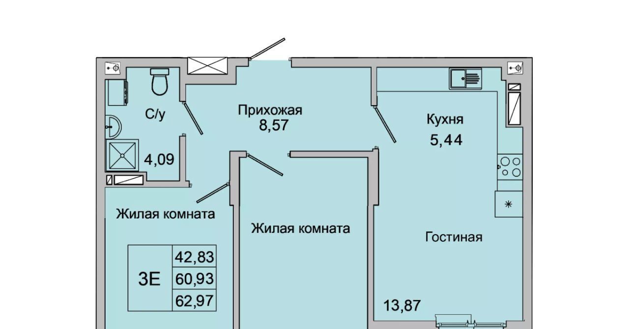 квартира г Батайск ул Булгакова 11 фото 1