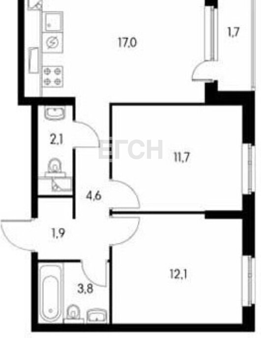 квартира г Москва ул Сосновая 1к/5 Котельники, Московская область фото 13