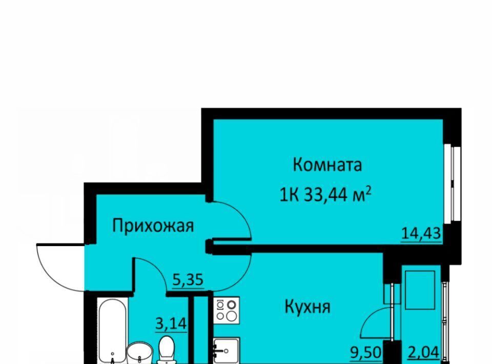 квартира р-н Пермский д Кондратово ул Водопроводная 6/1 ЖК «Ближе» фото 1