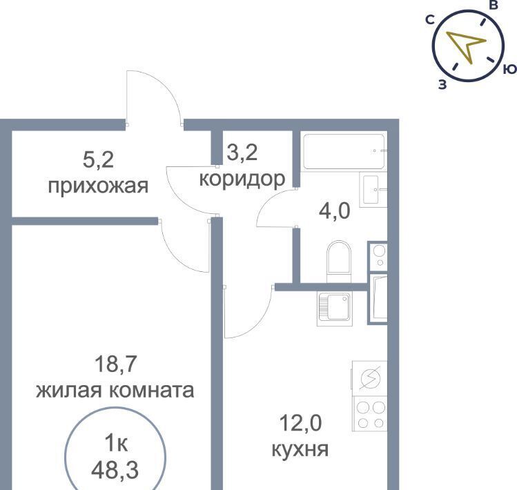 квартира г Нефтеюганск мкр 4-й 4к/1 фото 1