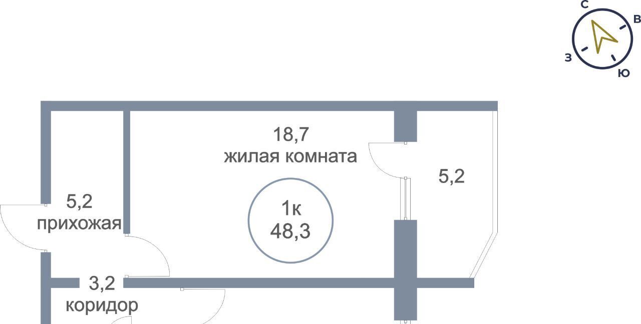 квартира г Нефтеюганск мкр 6-й ЖК «Сияние» фото 1