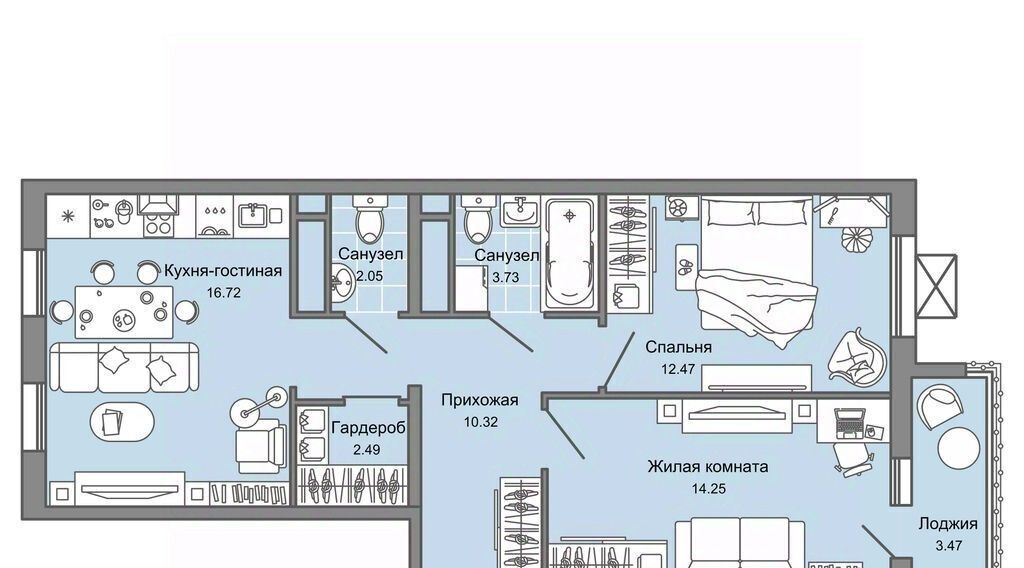 квартира г Ульяновск р-н Заволжский Новый Город 10-й кв-л, Улла жилой комплекс фото 1