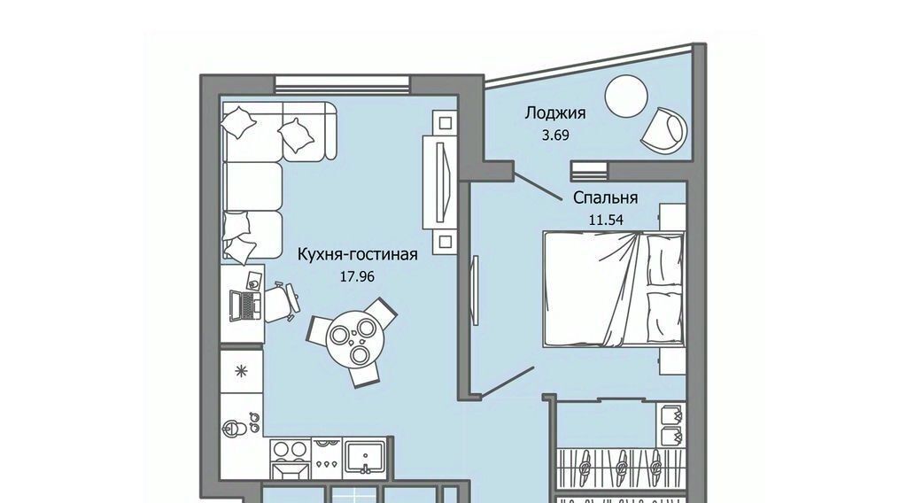 квартира г Ульяновск р-н Засвияжский микрорайон «Юго-Западный» 1 Ультраград жилой комплекс фото 1