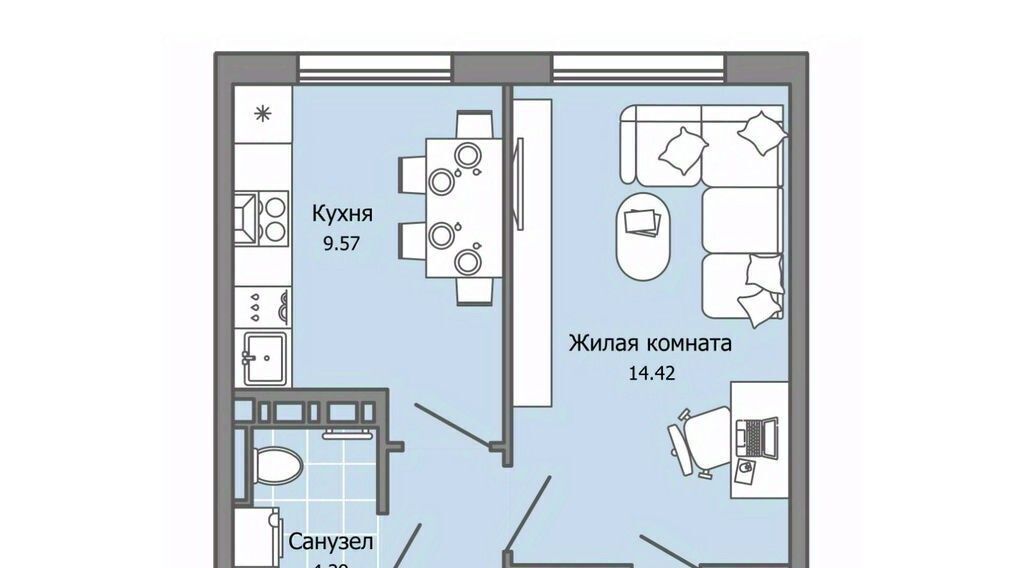 квартира г Ульяновск р-н Засвияжский ул Героя Российской Федерации Колпакова А.В. 7 фото 1