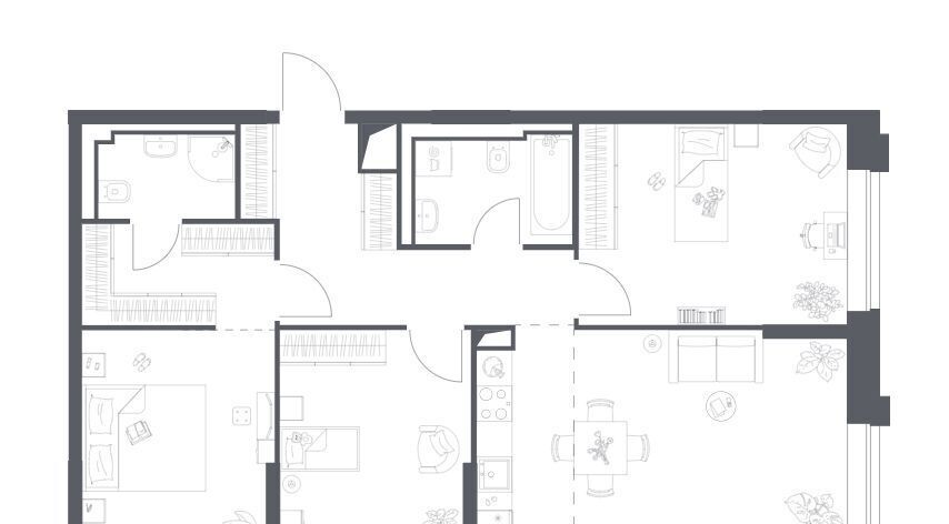 квартира г Москва Давыдково ЖК Верейская 41 2/2 фото 13