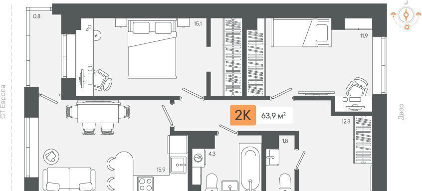 квартира г Березовский пер Короткий жилые дома фото 25