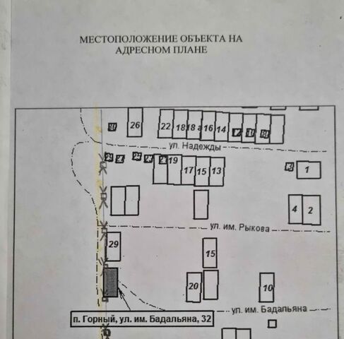 земля п Горный ул им. Бадальяна 32 р-н Советский тер. фото