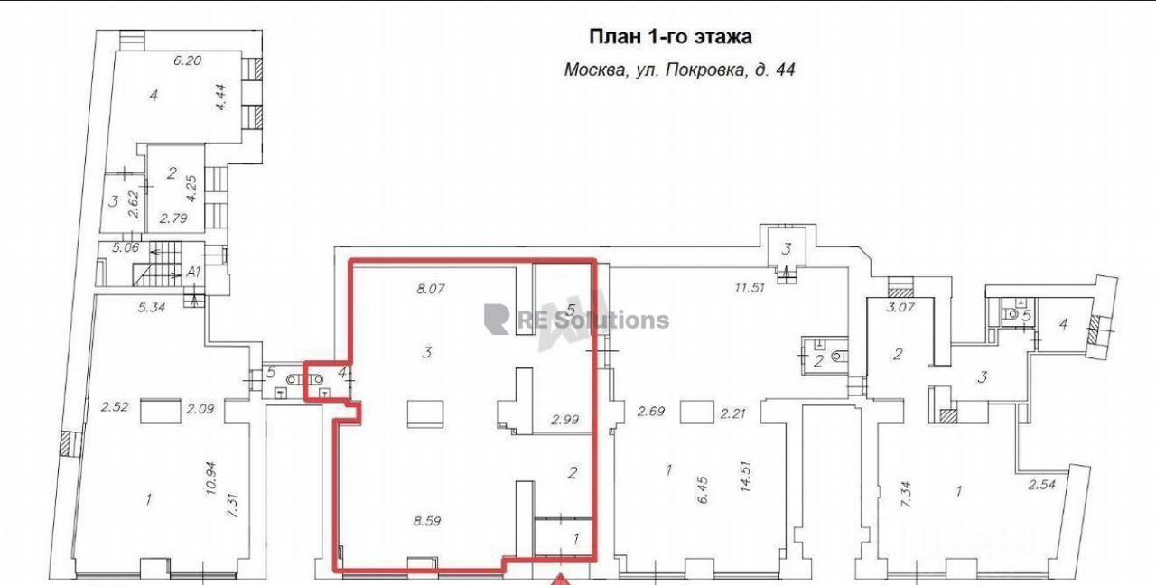 торговое помещение г Москва метро Курская Бауманка ул Покровка 44 фото 10