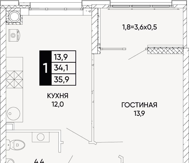 квартира г Ростов-на-Дону р-н Кировский ЖК Левобережье фото 1