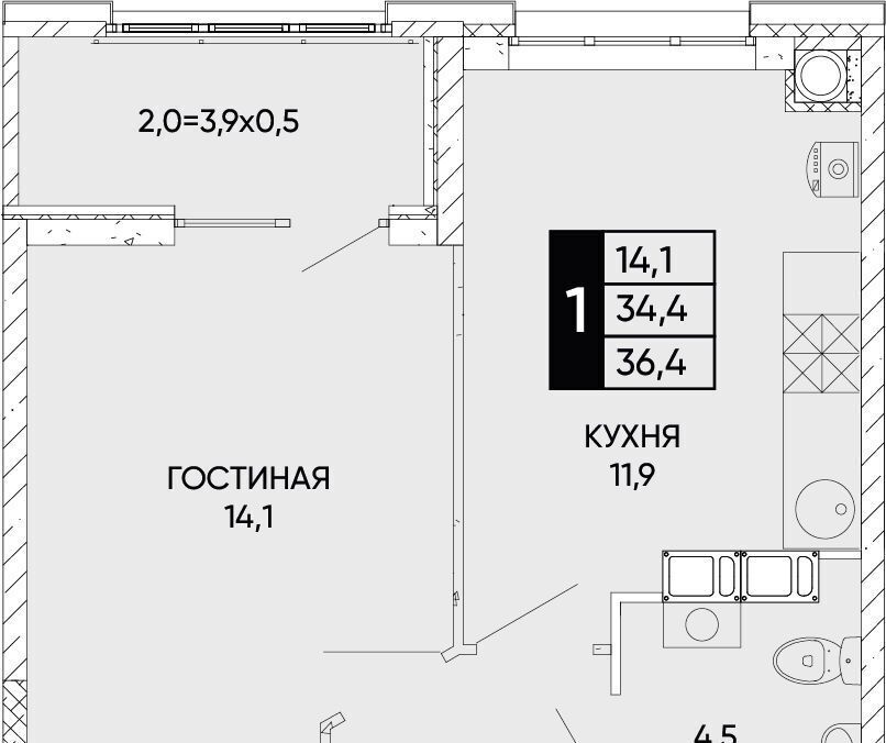 квартира г Ростов-на-Дону р-н Кировский ЖК Левобережье фото 1