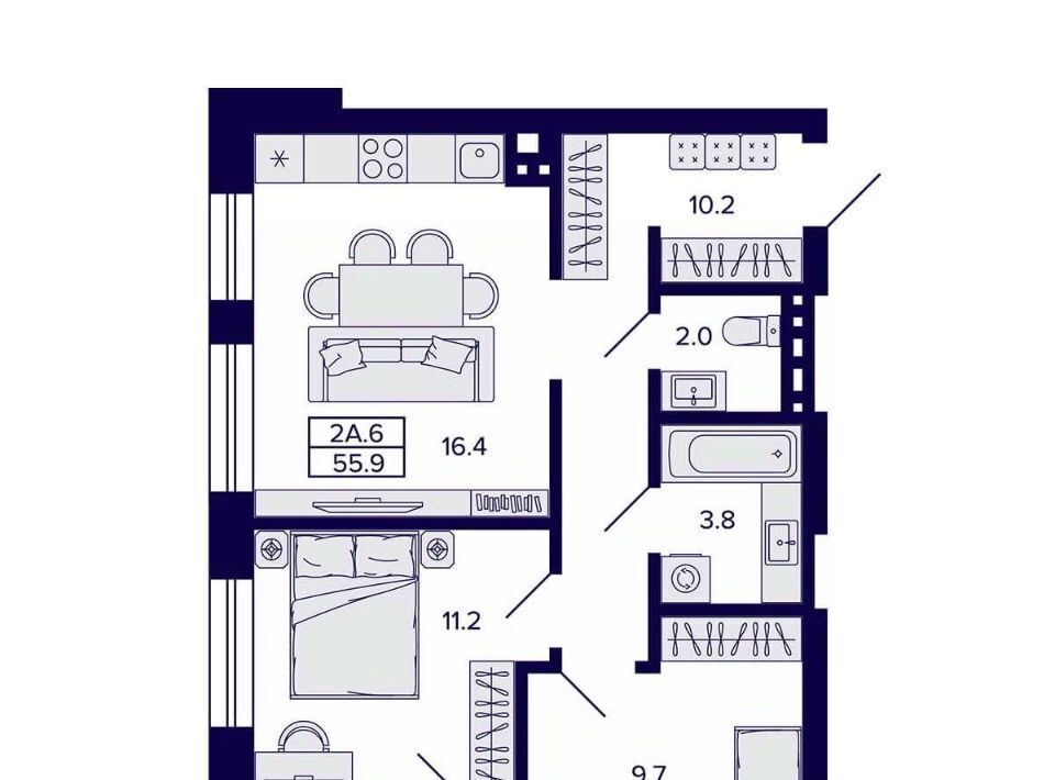 квартира г Новосибирск пер 18-й Бронный 16 Площадь Маркса фото 2