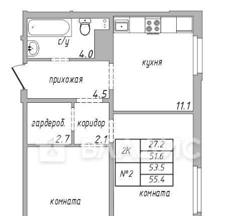 квартира г Барнаул р-н Центральный ул Нагорная 6-я 15г/5к 1 фото 2