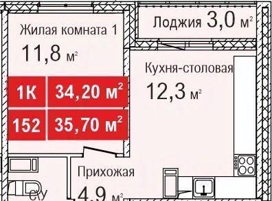 квартира г Нижний Новгород Кировская ЖК «Торпедо» 3 фото 1