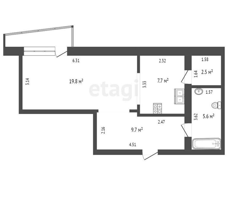 квартира г Абакан ул Трудовая 73к/1 фото 18