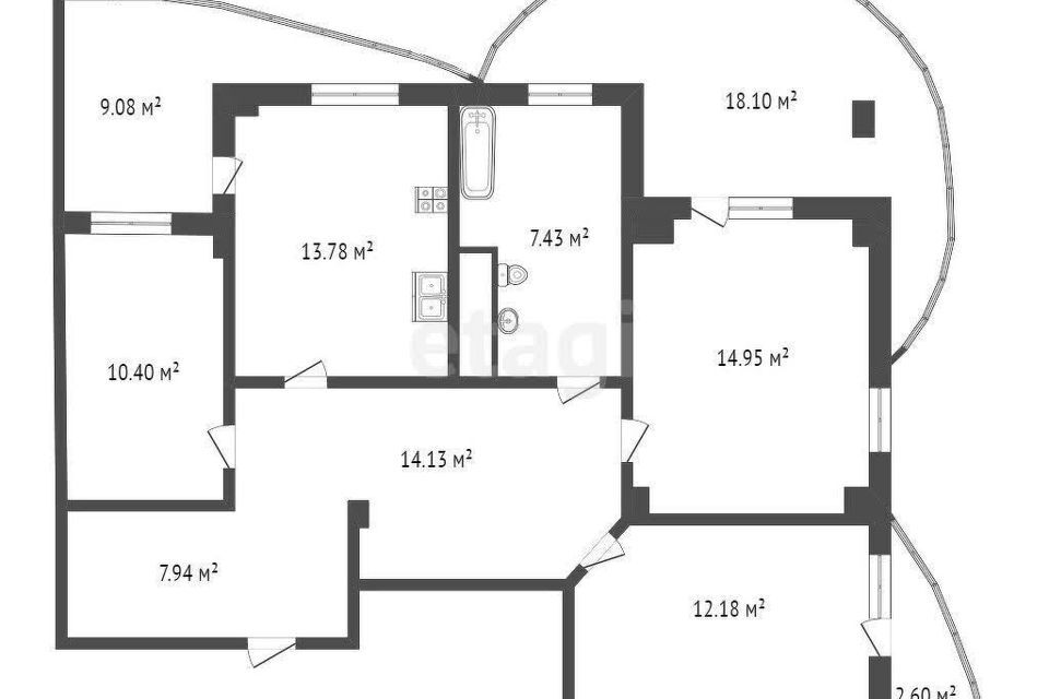 квартира г Тюмень ул Федюнинского 64/2 Тюмень городской округ фото 6