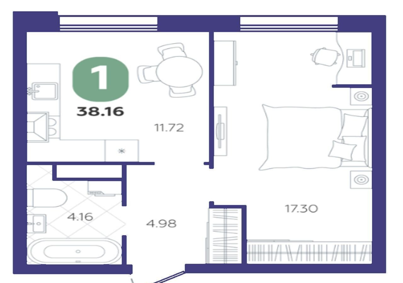 квартира р-н Тюменский с Горьковка ул Центральная 25 корп. 2, Тюмень фото 2