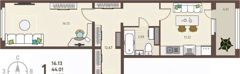 квартира г Липецк р-н Октябрьский ул Механизаторов 15а фото 1