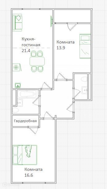 квартира г Москва ул Сосновая 2 Котельники городской округ, Котельники, Московская область фото 4