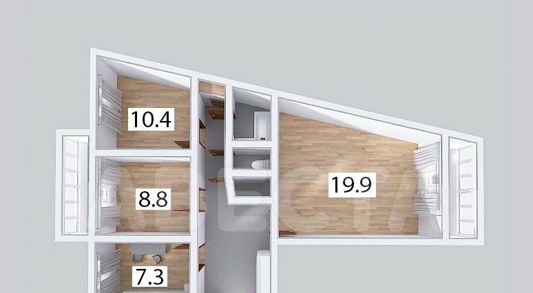 квартира г Омск р-н Октябрьский ул 15-я Рабочая 102а фото 17