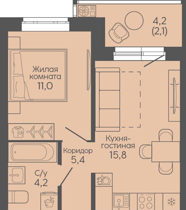 квартира г Волгоград р-н Дзержинский ЖК «Крылья» фото 1