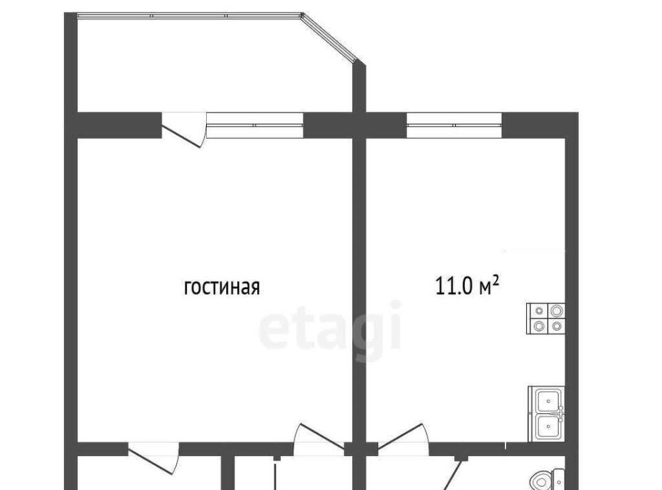 квартира г Сургут ул Крылова 30 40-й фото 2