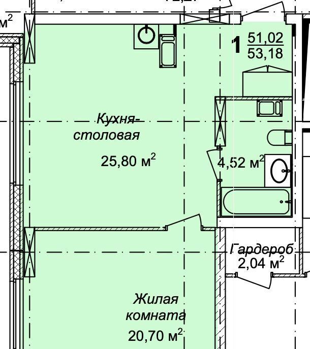 квартира г Нижний Новгород р-н Советский Горьковская ул 2-я Оранжерейная 4а ЖК «КМ Тимирязевский» фото 17