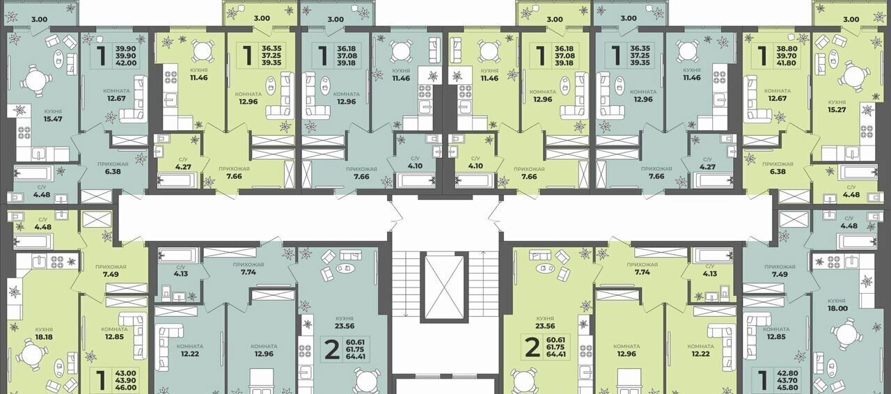 квартира г Калининград р-н Московский ул. Толстикова, д. 36, корп. 2 фото 2