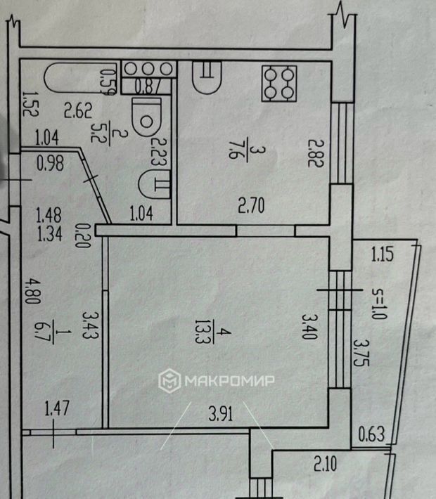 квартира г Брянск р-н Советский ул Авиационная 3 фото 3