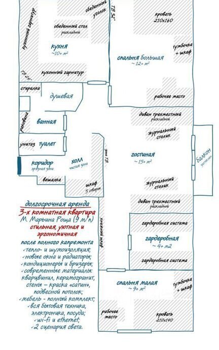 квартира г Москва метро Марьина Роща 2-й Стрелецкий проезд, 10 фото 2