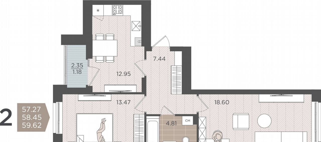 квартира г Калининград р-н Московский ул Батальная 65а фото 2