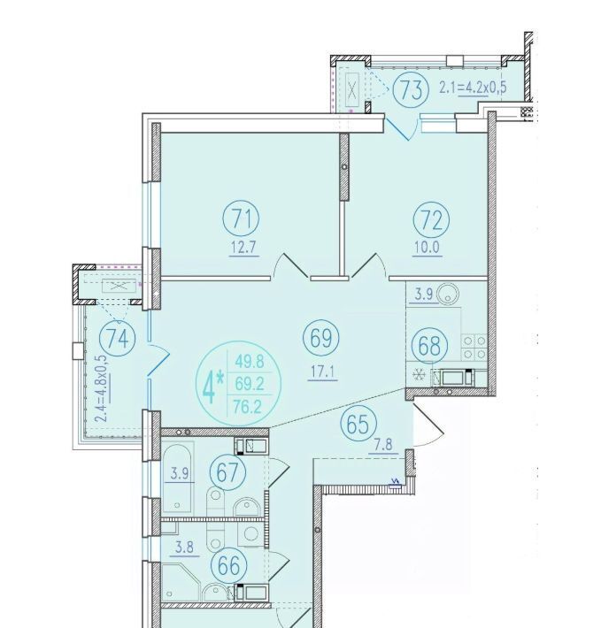 квартира г Ростов-на-Дону р-н Советский ул Благодатная 164 фото 1