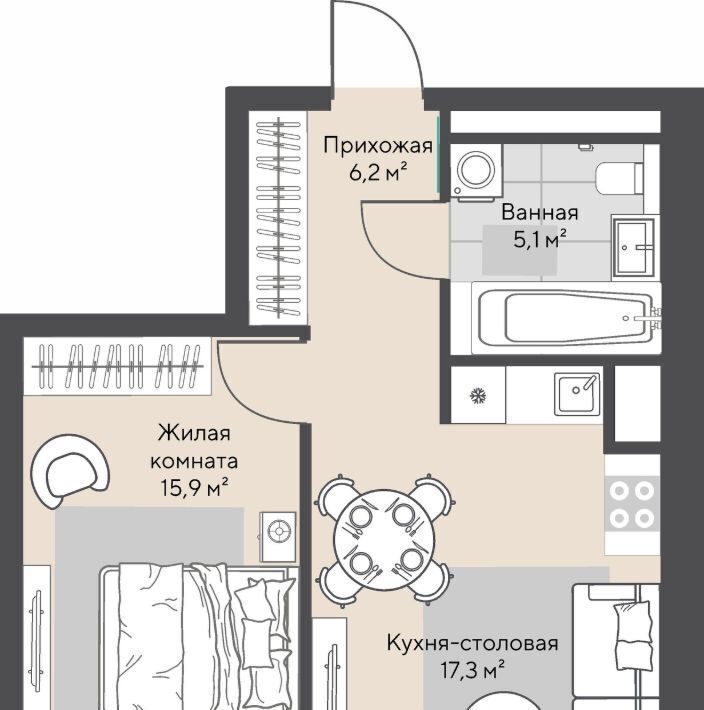 квартира г Екатеринбург Чкаловская ул Белинского 112/3 фото 1