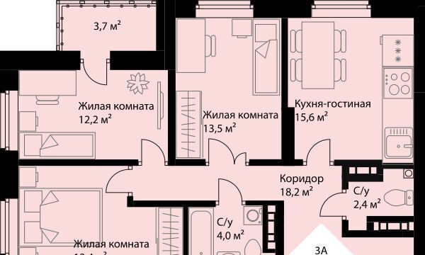 квартира Эльмаш ЖК Веер Парк Проспект Космонавтов, жилрайон фото