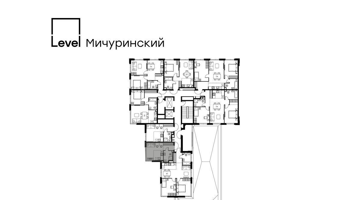 квартира г Москва метро Мичуринский проспект ЖК Левел Мичуринский к 13 фото 2