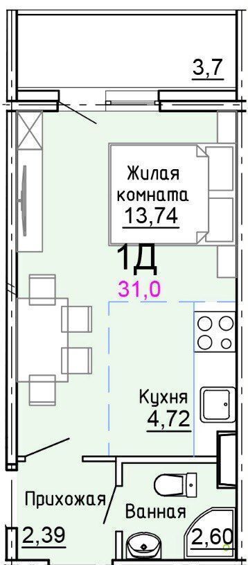 квартира городской округ Солнечногорск д Голубое б-р Парковый 3к/2 Андреевка фото 16