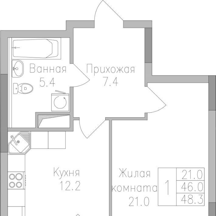 квартира г Липецк р-н Правобережный ЖК «Поколение» фото 1