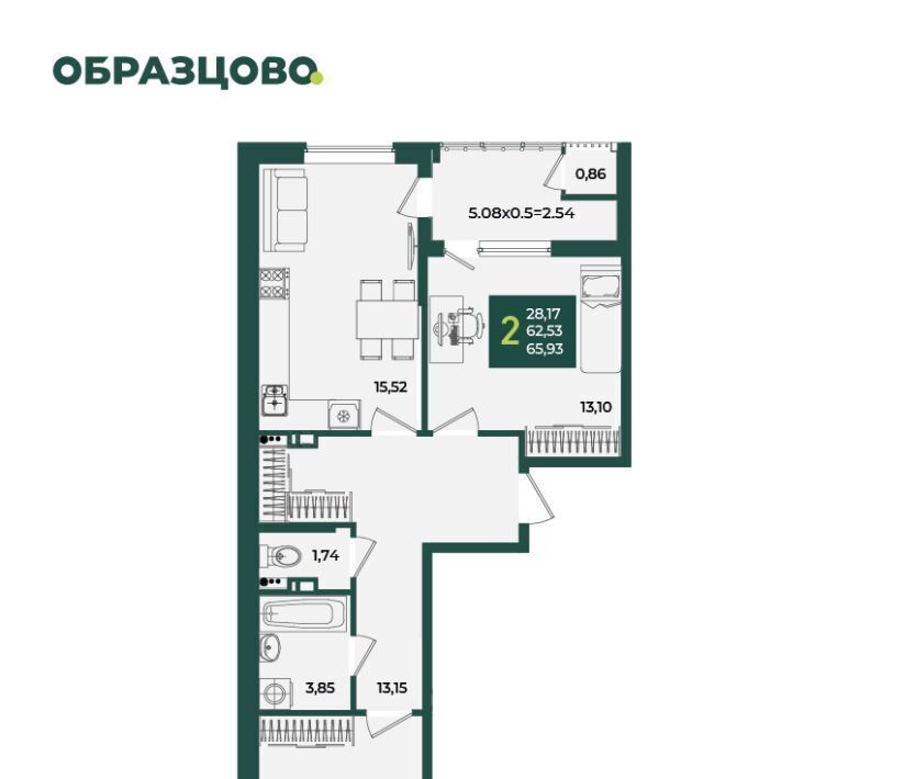 квартира г Краснодар р-н Прикубанский ЖК Образцово фото 1