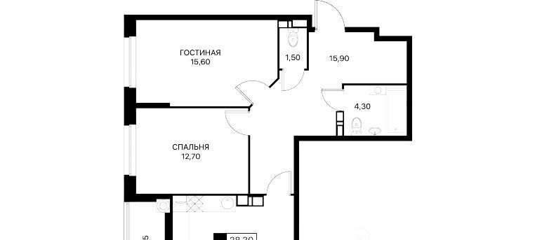 квартира г Ростов-на-Дону р-н Первомайский Смартполет жилой комплекс фото 1