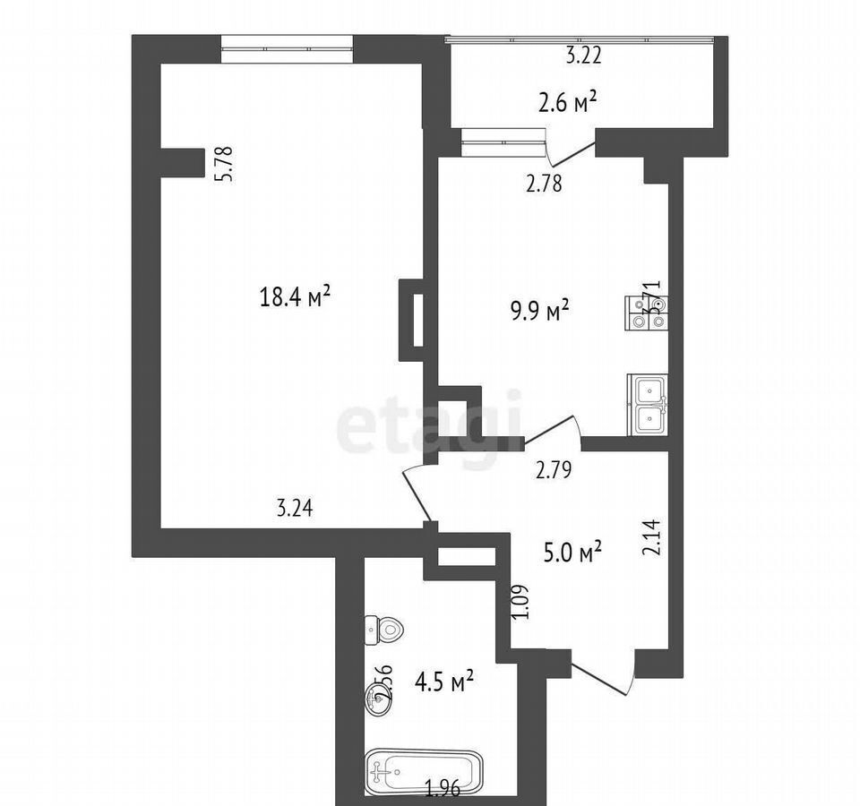 квартира г Калининград р-н Московский ул Товарная 14 фото 20