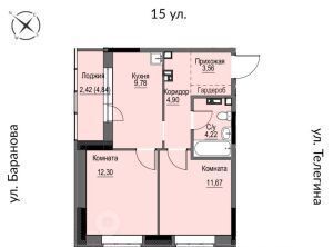 квартира г Ижевск р-н Ленинский ул 15-я 13 фото 1
