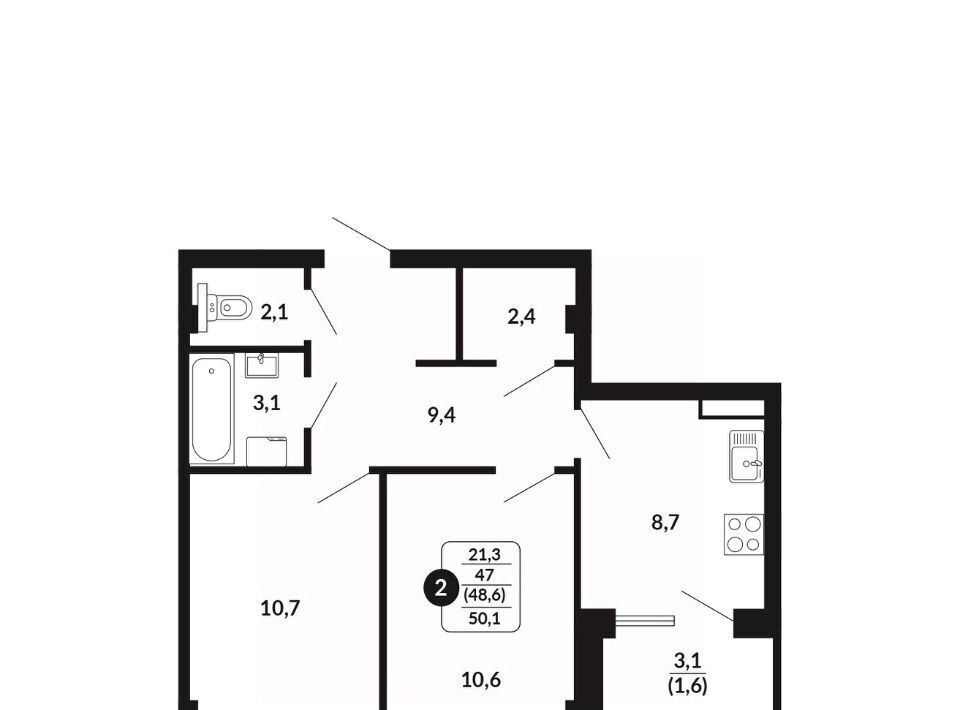 квартира г Киров р-н Ленинский проезд Хлебозаводской 2 фото 1