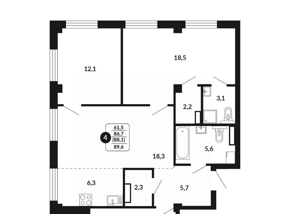 квартира г Киров р-н Ленинский проезд Хлебозаводской 2 фото 1